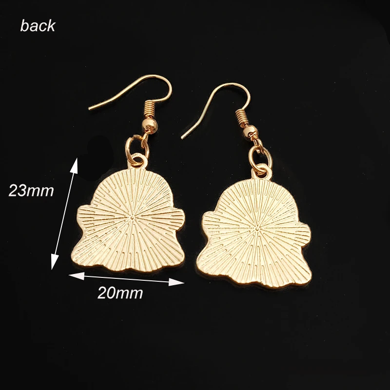 Металлические милые маленькие серьги-подвески в виде призрака для женщин яркие