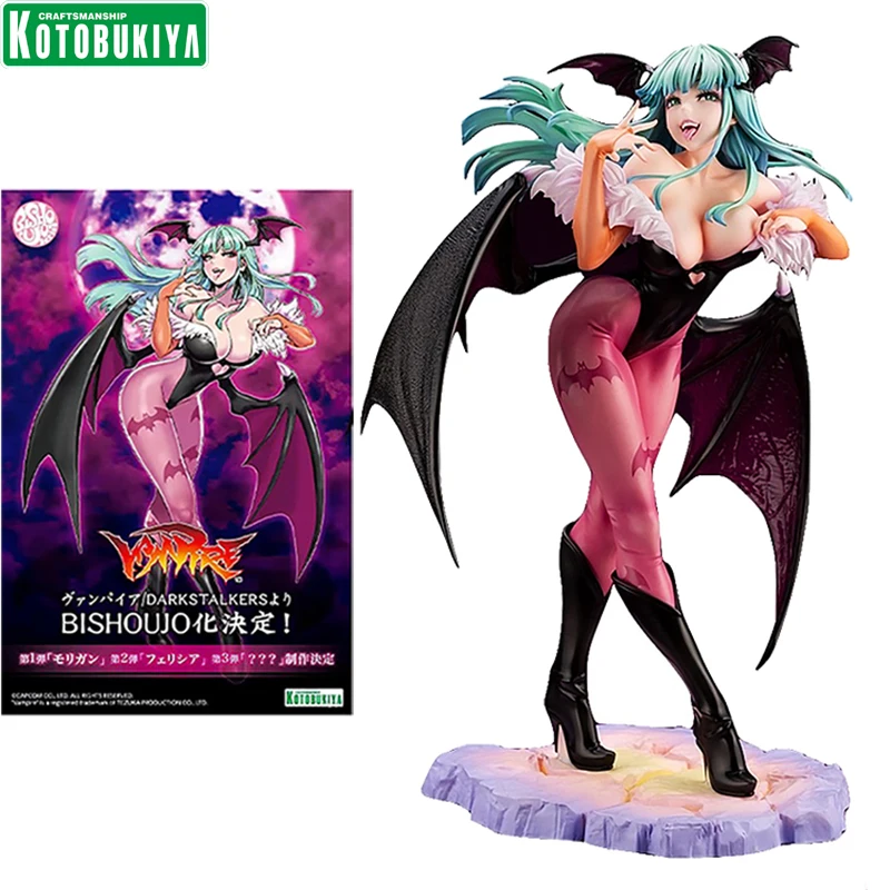 

In Stock Original Kotobukiya BISHOUJO STATUE VAMPIRE HUNTER Morrigan Aensland Anime Figure Model Collecile Action Toys Gifts