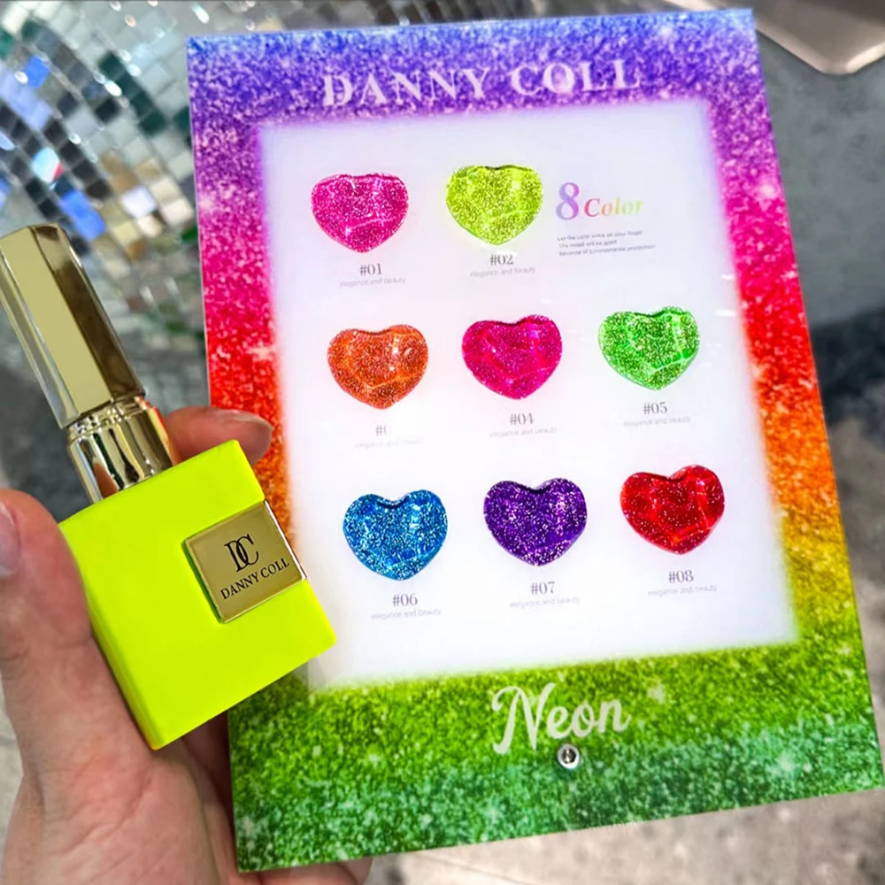 8 цветов весенний Гель-лак макарон в комплекте с витриной карточкой Радужный