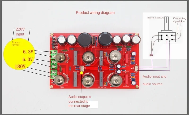 Nvarcher MC220 HIFI 6Z4 6N3 6H3n электронная трубчатая предусилитель |