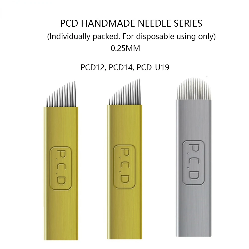 

50 шт., иглы для микроблейдинга бровей 12/14/U19, 0,25 мм