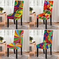 3d color graphic print removable chair cover high back anti dirty chair protector home gaming chair office chair bean bag chair