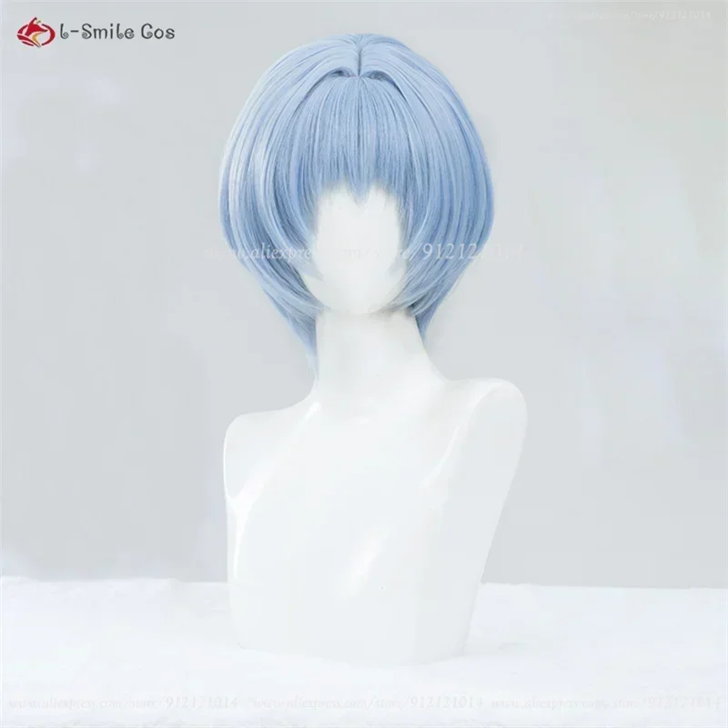 Косплей парик Рей Аянами LGXQJ светло-синий 30 см