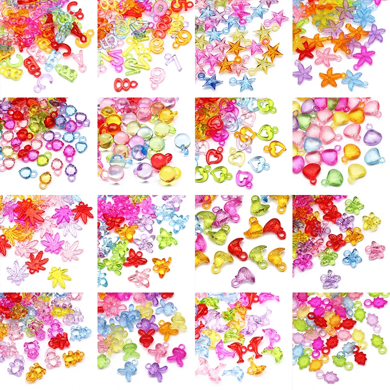 

Mixed Color Transparent Acrylic Beads Loose Spacer Beads For DIY Jewelry Making Crafts Handmade Charm Necklace Bracelet Pendant