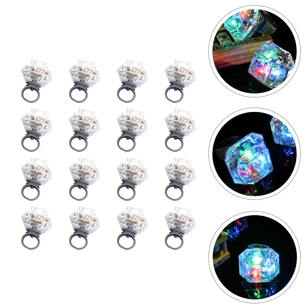 

16pcs LED Light Flashing Finger Ring Party Favors Glowing Toys for Boys Girls