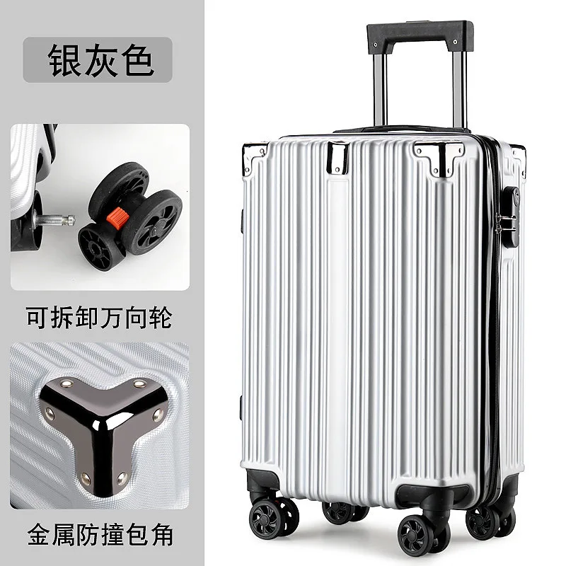 Travel Spinner Luggage Men Code Lock Cartoon Aluminum Frame Rolling Suitcase Woman Fashion Trolley Case Business Boarding Box