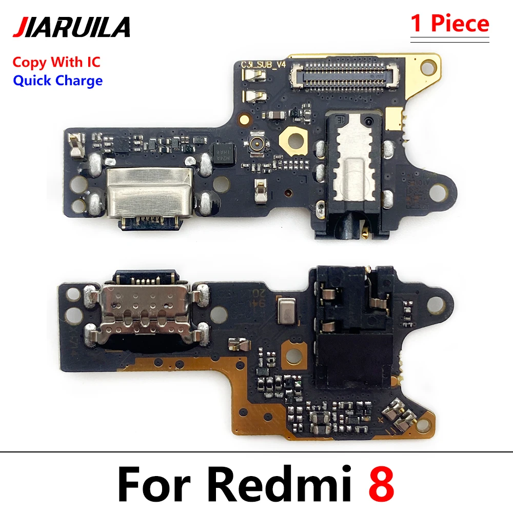 USB-коннектор для зарядки плата Flex с полным IC Xiaomi Mi A1 A2 Redmi 8 8A 9A Note 7 док-разъем |