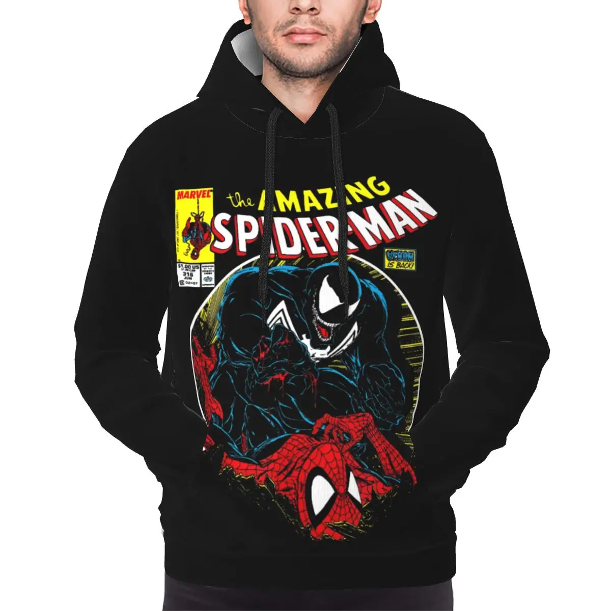 Мужская комиксная толстовка с 3D-принтом Человек-паук толстовки капюшоном и