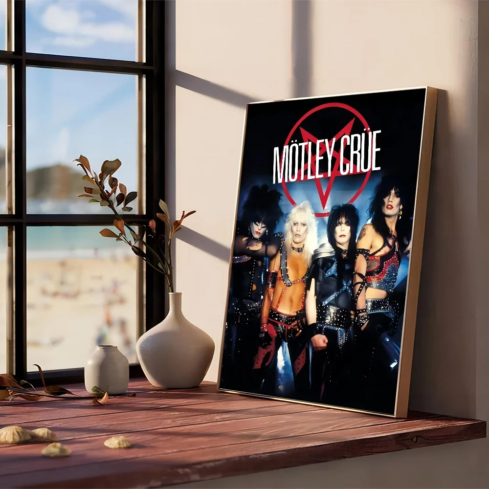 Motley C-crues Rock аниме постеры клейкая белая бумага наклейка Сделай Сам комната бар