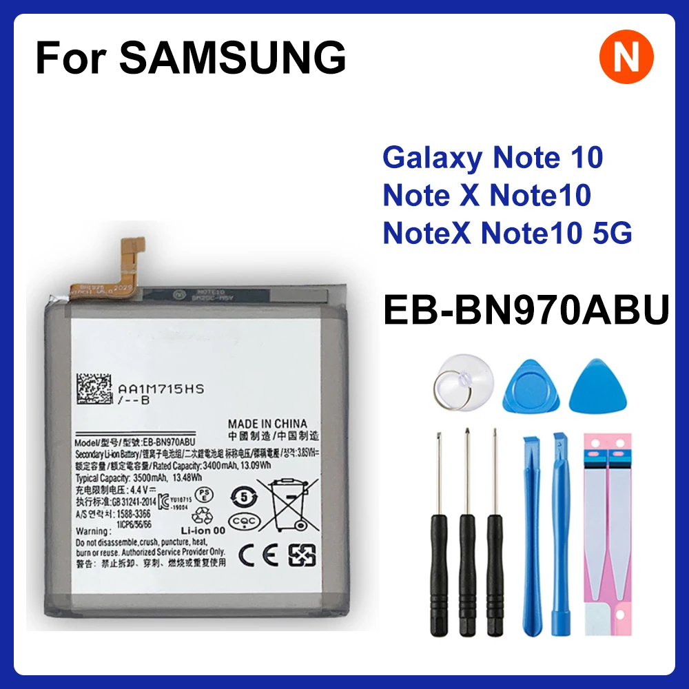 

SAMSUNG Orginal EB-BN970ABU Replacement 3500mAh Battery For Samsung Galaxy Note 10 Note X Note10 NoteX Note10 5G Batteries