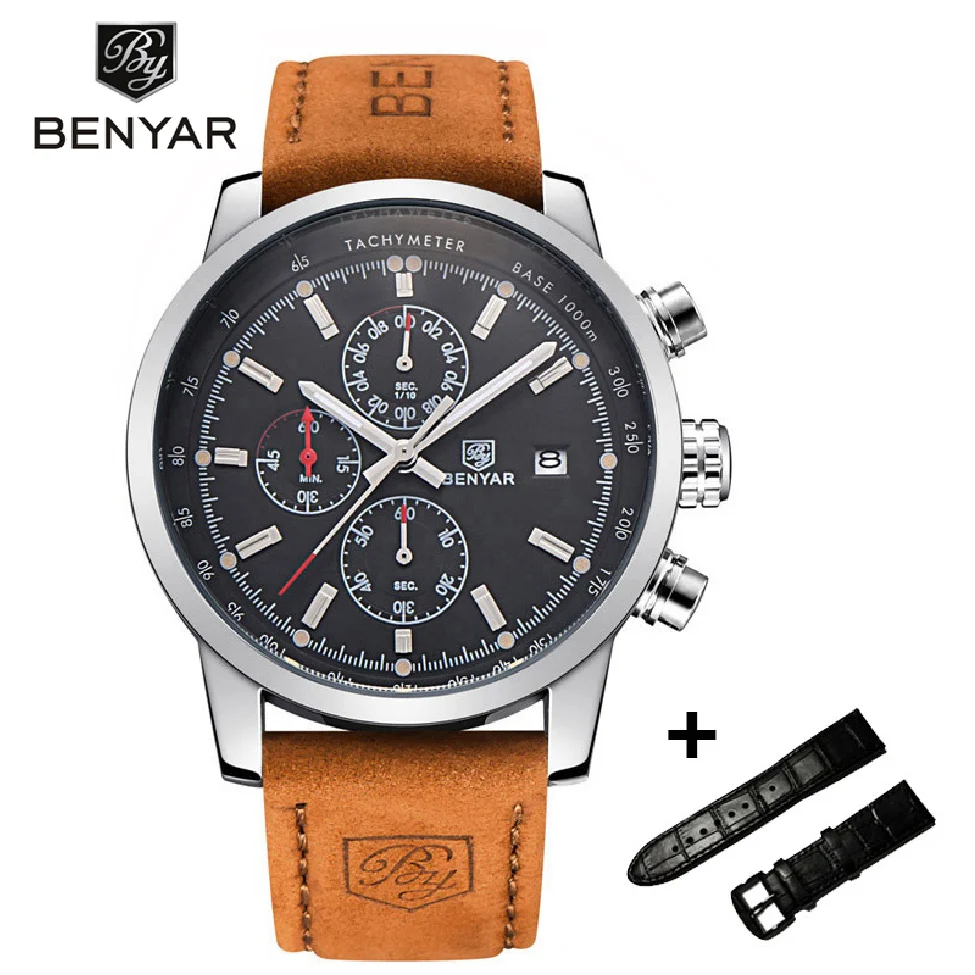 

BENYAR Watches Men set Luxury Brand Quartz Watch Fashion Chronograph Watch Reloj Hombre Sport Clock Male Hour Relogio Masculino