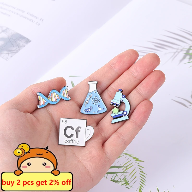 Эмалированная булавка для научных принадлежностей тестовая трубка Атомная