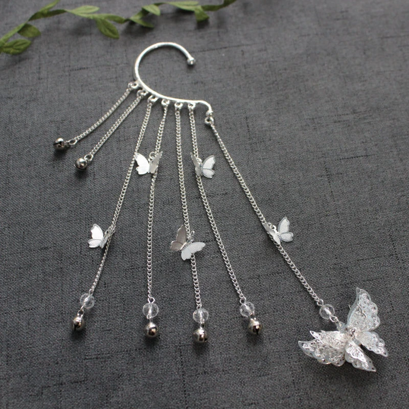 Серьги для косплея Anime Tian Guan Ci Fu Hua Cheng Xie Lian Cos - украшения бабочки TGCF Ear Clip Hook для женщин в подарок девушке.