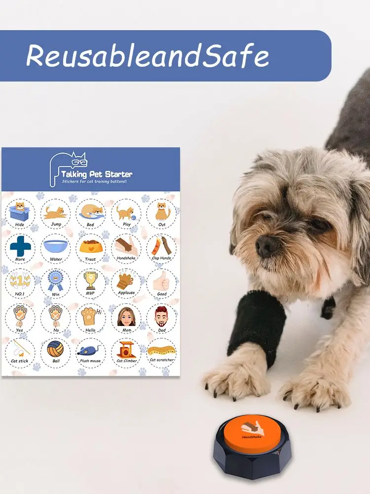 Ceny Zestaw Płyt Rezonansowych RIBOSY Z 6 Nagrywalnymi Przyciskami Dla Psa, Trening Komunikacji Dla Zwierząt Odpowiedź Przycisk Brzęczyka Z Naklejką Aktywności