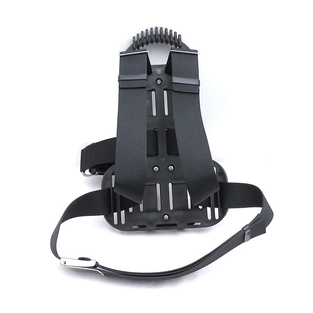 

Diving Oxygen Cylinder Tank Back Holder Adjusted Jacket Adjustable Single Bottle Webbing Black Diver Scuba Backpack