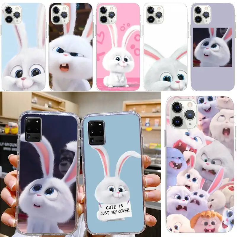 

Cute Cartoon Rabbit Phone Case For Samsung Galaxy S10 S10e S8 S9 Plus S7 A70 Edge Note10 9 8 Soft Transparent TPU Cove