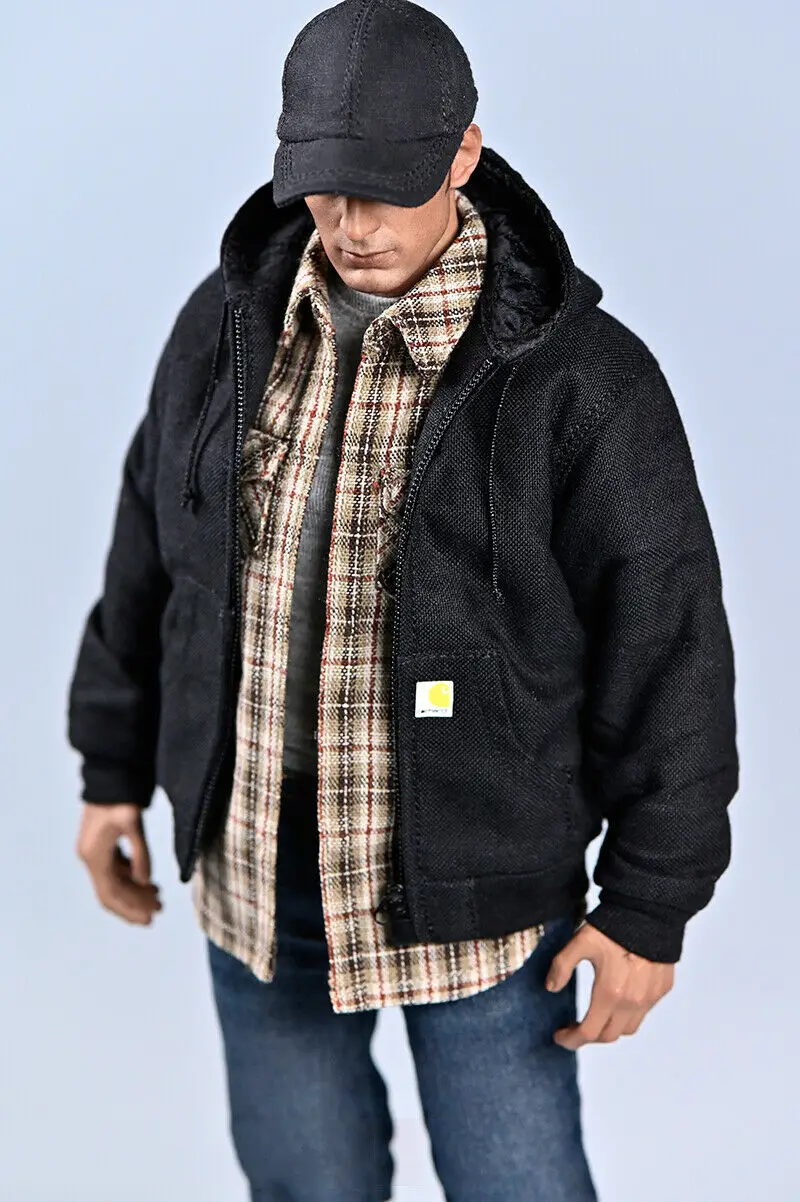 

A5-5-7 1/6th Male Soldier Classic Retro Casual Trendy Hooded Canvas Tooling Coat Model