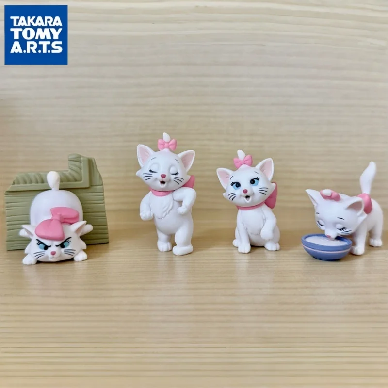 Фото Фигурка Takara Tomy Disney Marie Cat Gashapon в форме аристокота, декоративное украшение для рабочего стола, для взрослых коллекционеров №1