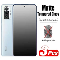 1 3pcs matte tempered glass for poco x3 m3 f2 pro f3 frosted screen protectors for redmi note 10 9 8 pro 9s 9t 8t 9a 9c 10s 8a