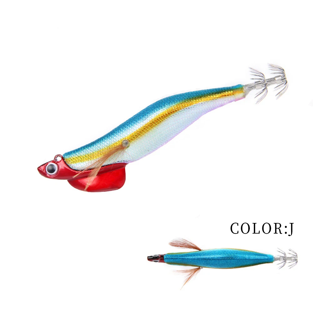 

1pc Lead Head Wood Shrimp Squid Hook Sea Fishing Bait Octopus Cuttlefish 128mm Squid Hook Sea Fishing Lure Fishing Tackle