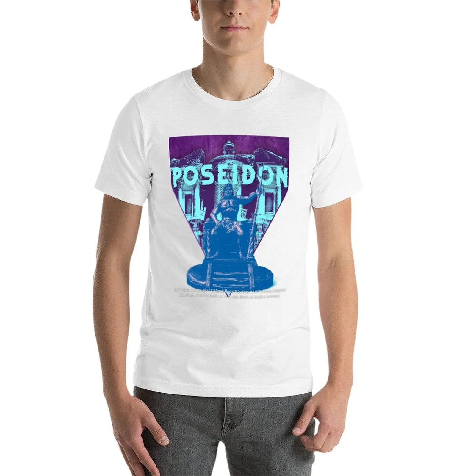 Футболка Poseidon с трезубелем греческий бог мифология рубашки рисунком для