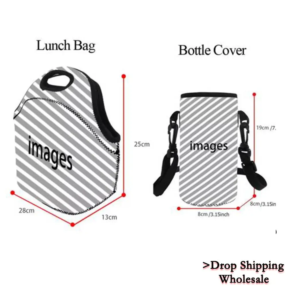 

Custom Image Women Lunch Bag For Kids Thermal Container Girls Men Bottle Cover Picnic School Food Cooler Tote Box Dropshipping