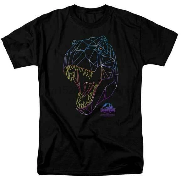 Яркая неоновая футболка яркого цвета с надписью Abstrait T Rex Tete Adulte |