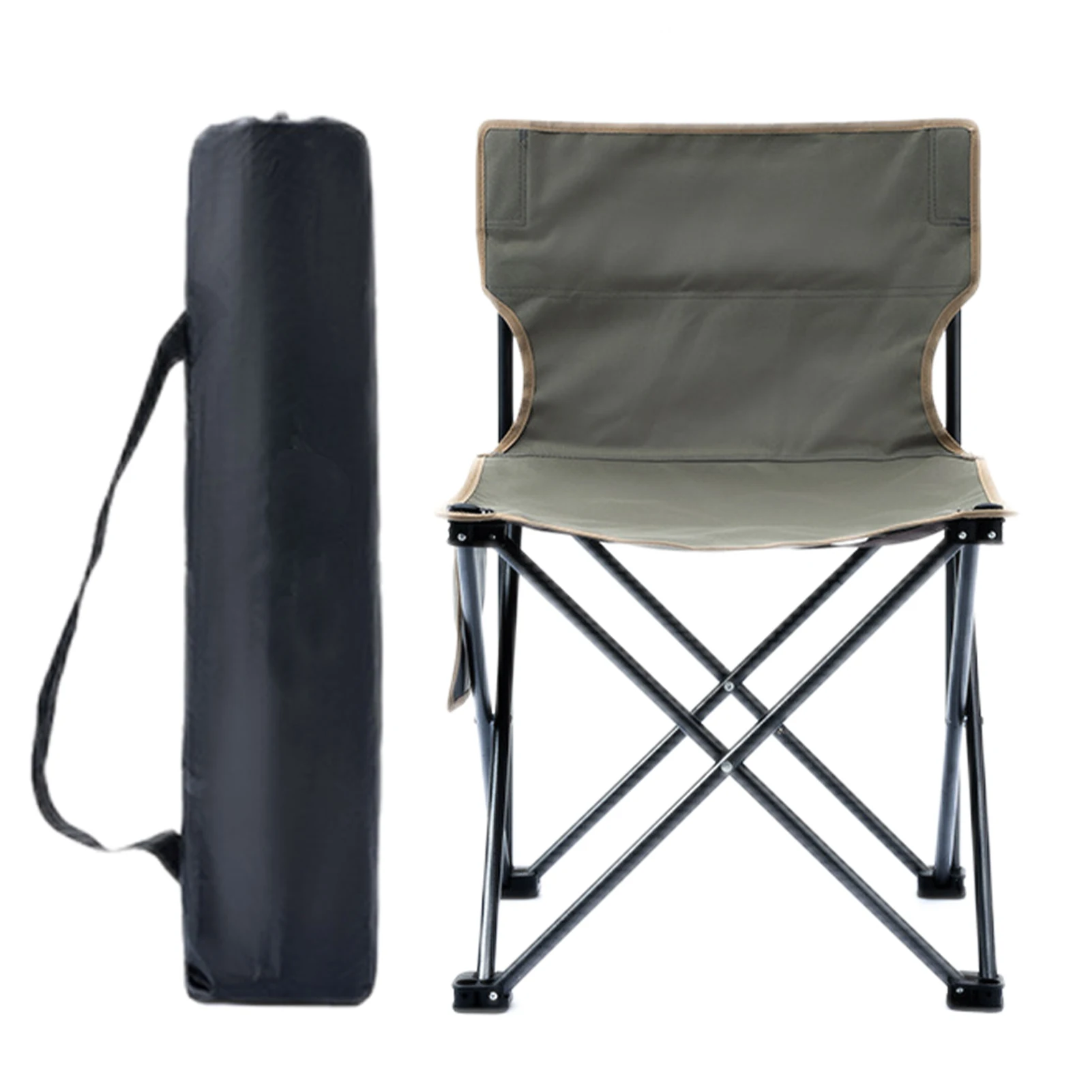 

Складной стул, прочный складной стул с карманами для хранения, утолщенный 600D Оксфордский стул для рыбалки, спинка, Маленький стул для ученик...