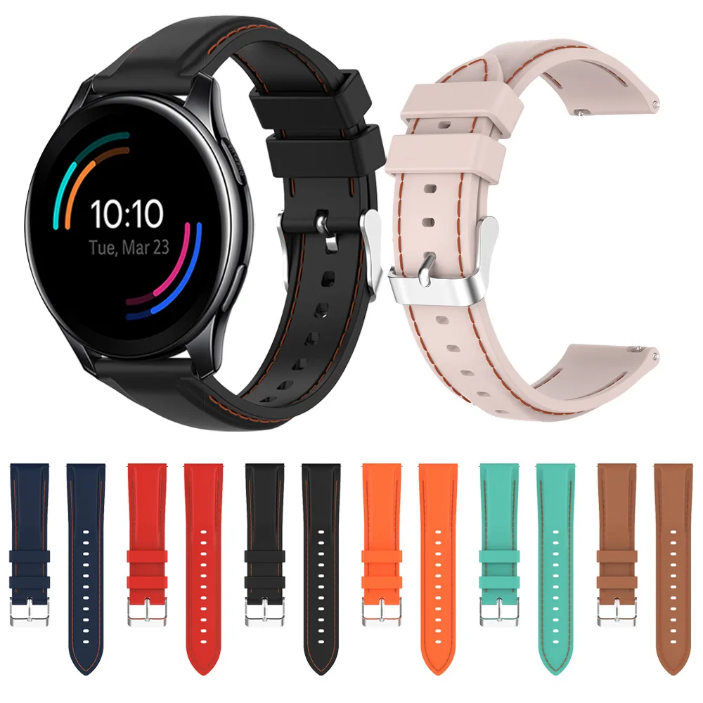 

For OnePlus Watch Smartwatch Suture Silicone Band Wrist Strap Watchband Bracelet Belt Accessories EasyFit strap