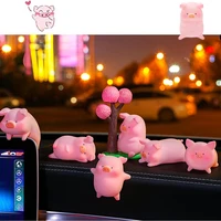 cute women girls car toys funny pink pigger car interior car dashboard ornament cartoon accessories