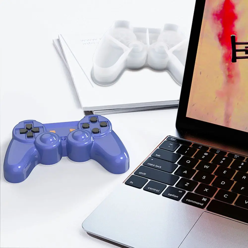 

Силиконовая форма для игрового контроллера из эпоксидной смолы, забавное художественное украшение для геймпада PS4, форма для торта, форма д...