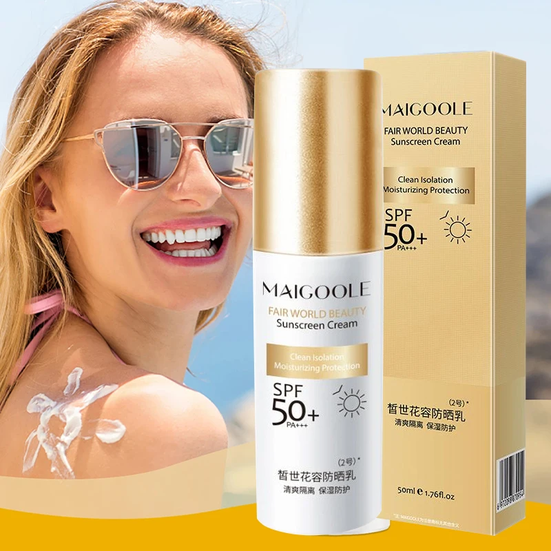 

SPF50+ Sunscreen Whitening Sun Cream Anti-Aging Oil-control Moisturizing Refreshing Waterproof Anti-Sweat Isolation Milk UV