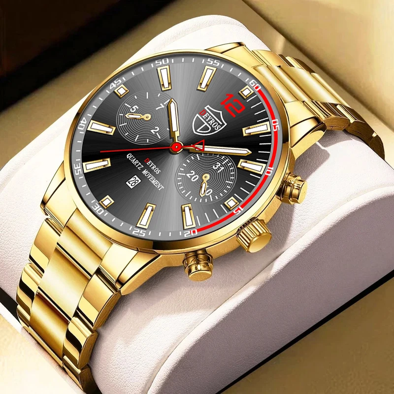 

uhren herren 2022 mode Herren Sport Uhren Männer Business Edelstahl Quarz Armbanduhr Mann Casual Luxus Leder Uhr Leuchtende Uhr