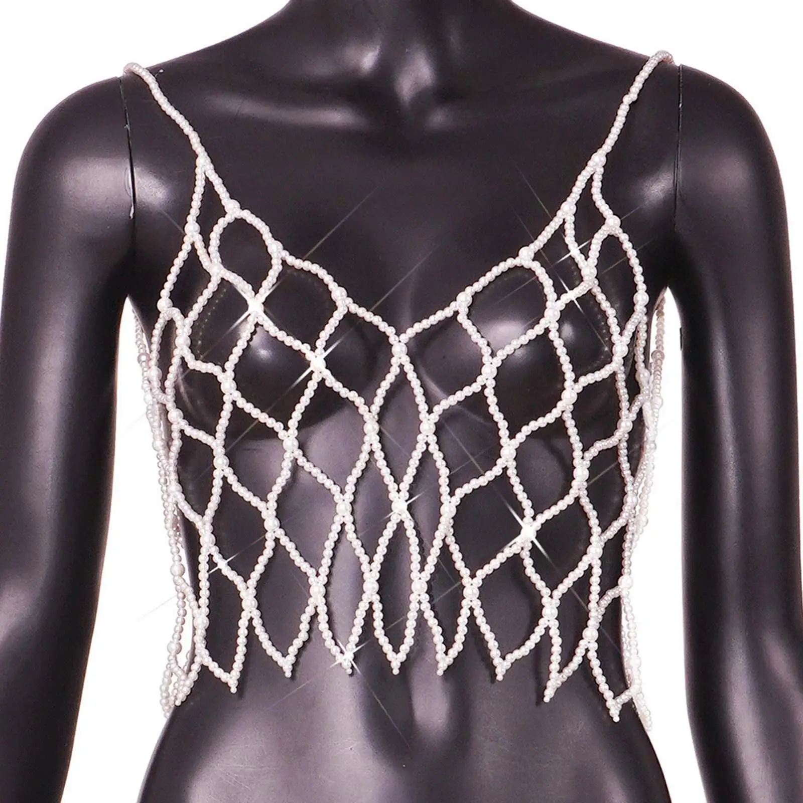 

Women Body Jewelry Costume Bra Chain Tank Top Body Chain for Nightclub