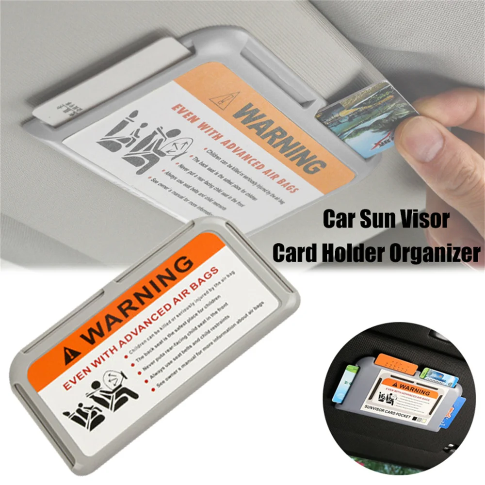 

Car Sun Visor Organizer Temporary Parking Card Holder Dash Board Paste Mount Auto Interior Storage Card Clip Stowing Tidying