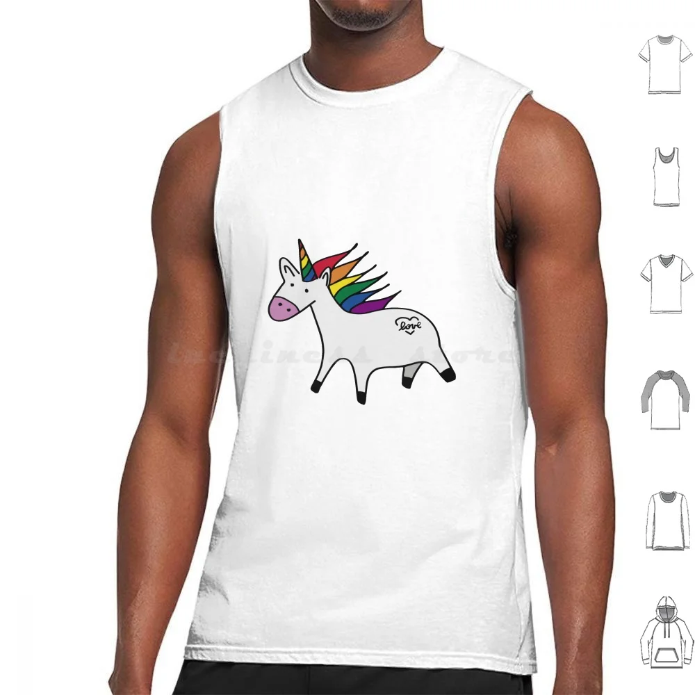

Unicorn Flag Magic Community Tank Tops Vest Sleeveless Unicorn Bisexual Love Is Love Rights Animals Pride Queer