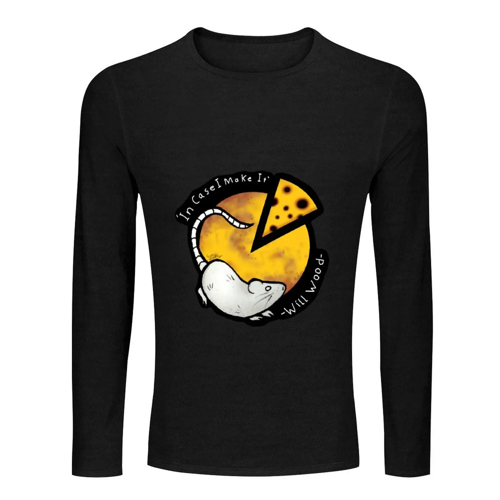 Длинная футболка Rat In The Moon (Will Wood) Футболка большого размера простые белые