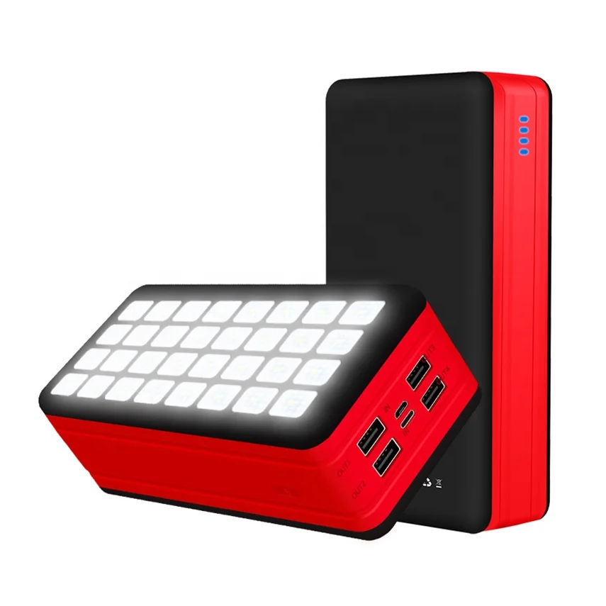 high tech 4 port wireless charging 50000mah solar power bank for all phone 50000mah free global shipping