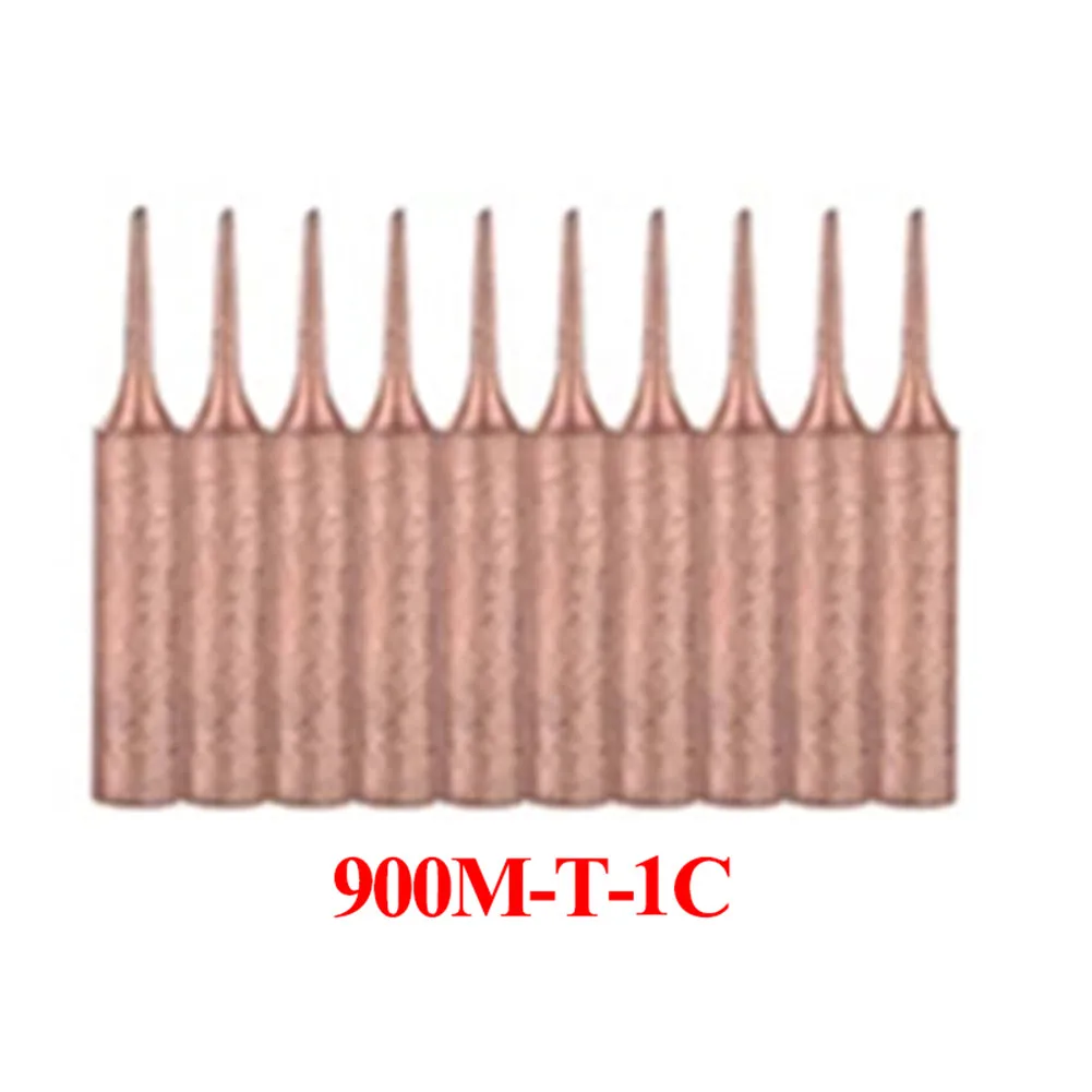 

Electric Iron Head 900M-T Soldering Tip Pack Part 10 Piece 10Pcs Accessory Pure Copper Replace Replacement Set