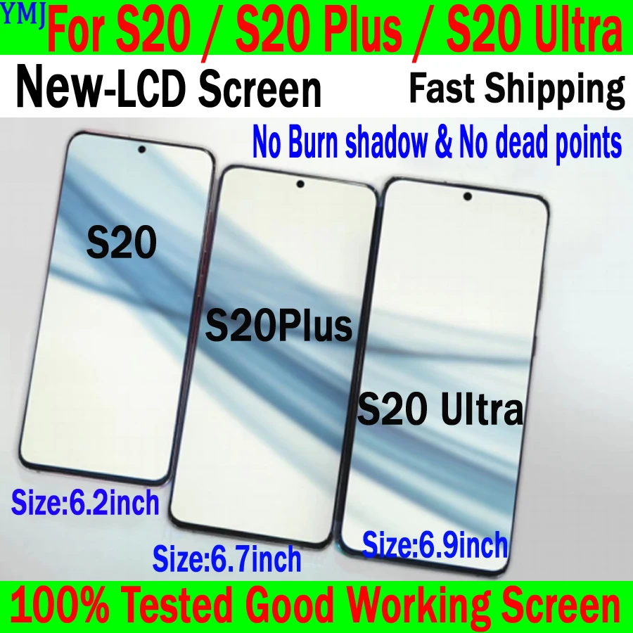 

ЖК-дисплей AMOLED для Samsung Galaxy S20-G980/S20Plus-G985/S20Ultra-G988, сенсорный экран