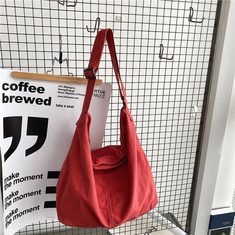 

Простая и ленивая Холщовая Сумка в Корейском стиле, вместительная Студенческая сумка через плечо для отдыха и покупок