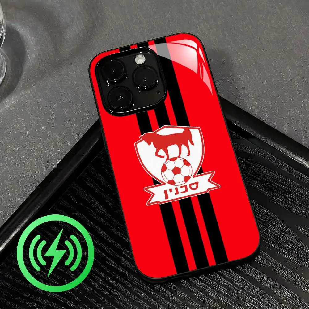 Чехол для телефона Bnei Sakhnin с крутым дизайном для iPhone 17 Air 16 e 15 14 13 12 11 Plus Mini Pro Max, стеклянный магнитный чехол. (art.: 3920dd2245bea) - 3920dd2245bea