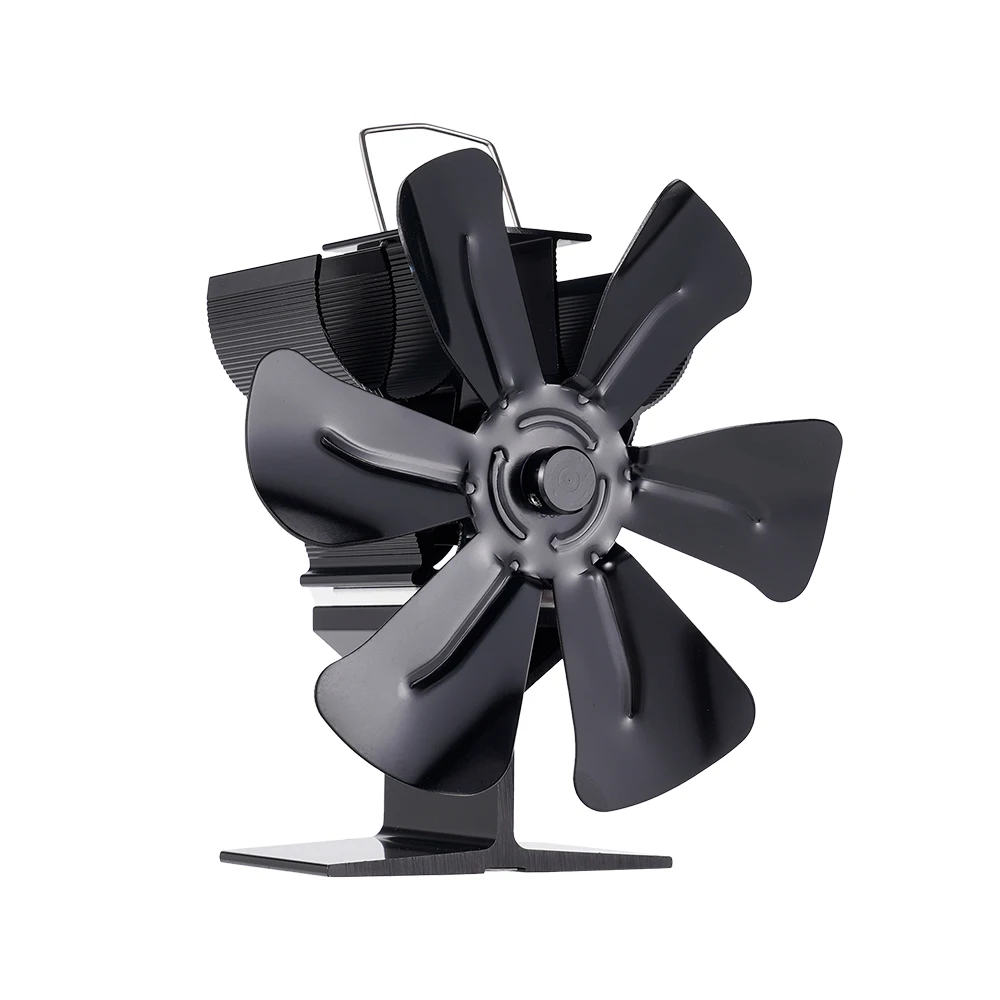 

6 Blade Heat Powered Mini Stove Fan Small Fireplace Fan Log Wood Burner Winter Warm Quiet Eco-Fan Portable Heater Efficient Heat