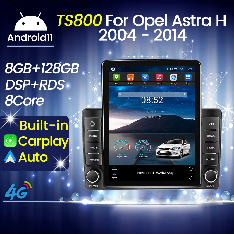 Автомобильный мультимедийный видеоплеер на Android 9 5 экран 2005 дюйма для Opel Zafira B