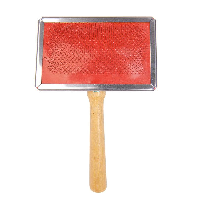 

Pet Grooming Comb Shedding Hair Remove Brush Wood Handle Dog Cat Cleaning Supply