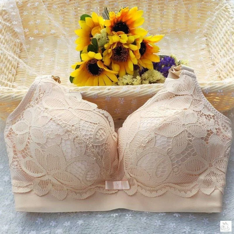 Thickened Bra Extra Thick 10cm Gathered Small Chest Flat Chest Special 9cm Underwear Four Row Button Adjustable, Comfortable and