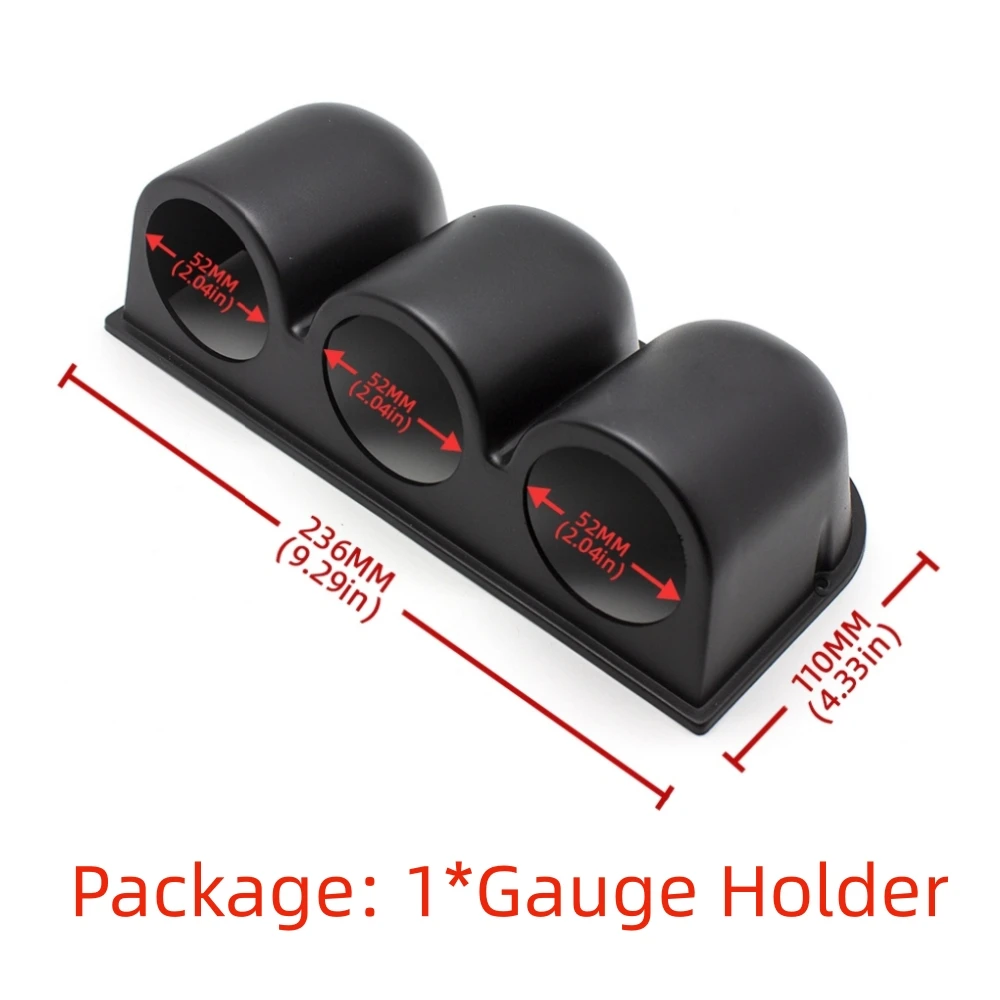 

52mm Automobile Car Gauge Water Temp Oil Temp Oil Press Voltmeter Fuel Level Gauge Black Shell for 12V Cars Universal
