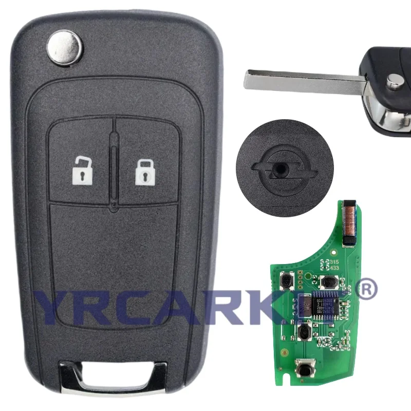 Opel Vauxhall Corsa Astra J Remote Key 2/3 BTN 433 МГц ID46 Чип Совместимый С Chevrolet Cruze Spark Malibu Aveo PCF7941E
