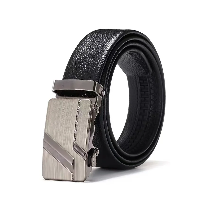 Automatic Belt For Men Formal Automatic Buckle Belt Genuine Leather Belt Mens Business Strap