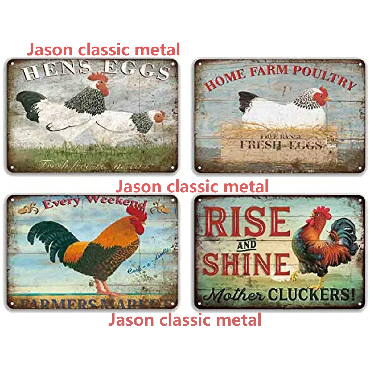 FlowerBeads фермерский знак, металлические знаки с курицей, забавные настенные знаки, рисунок с курицей, жестяные знаки, декор для курятника и страны, для дома